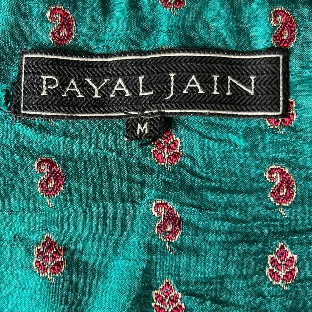 PAYAL JAIN OOAK Purple Crushed Velvet & Orange Embroidered/Embellished Jacket M - Picture 9 of 9